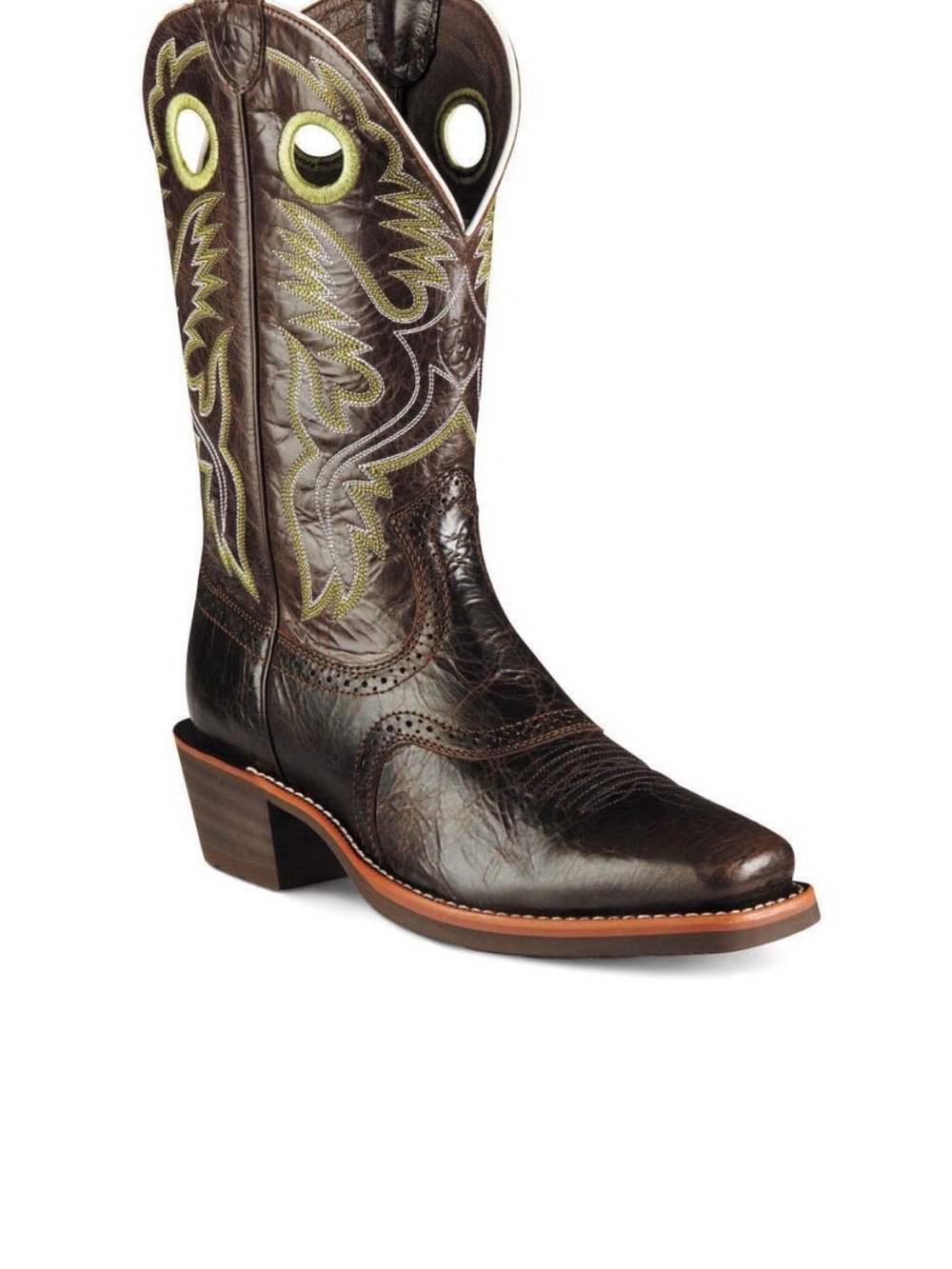 ARIAT Men's Heritage Roughstock Western Boots - Thunder Brown